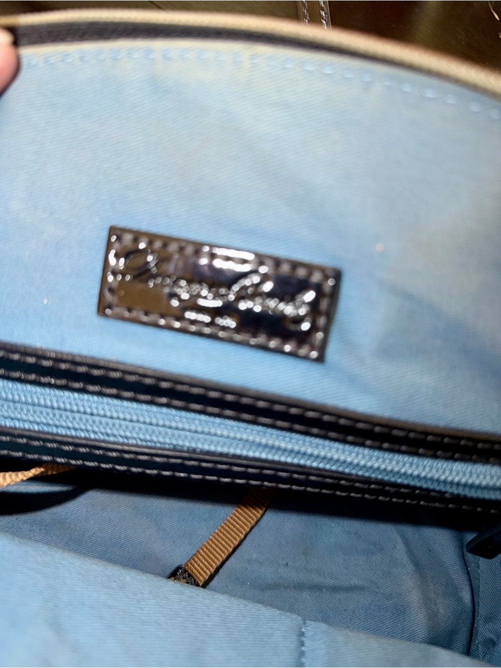 Dooney & Bourke Black Patent Leather Dome Satchel with Crossbody Strap - Picture 6 of 12